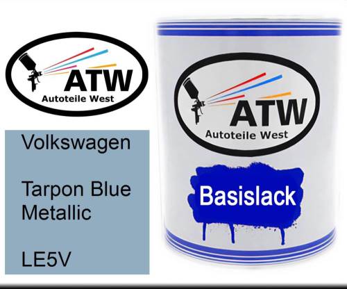 Volkswagen, Tarpon Blue Metallic, LE5V: 1L Lackdose, von ATW Autoteile West.